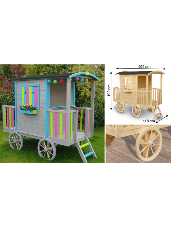 Casuta de gradina pentru copii Rulota