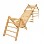 Triunghiul modificabil Pikler Wooden Magic cu rampa reversibila - L Triunghiul modificabil Pikler Wooden Magic cu rampa reversibila - L