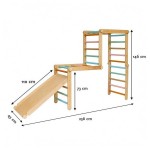 Triunghiul modificabil Pikler Wooden Magic cu rampa reversibila - L Triunghiul modificabil Pikler Wooden Magic cu rampa reversibila - L