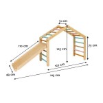 Triunghiul modificabil Pikler Wooden Magic cu rampa reversibila - М Triunghiul modificabil Pikler Wooden Magic cu rampa reversibila - М