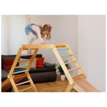 Triunghiul modificabil Pikler Wooden Magic cu rampa reversibila - L Triunghiul modificabil Pikler Wooden Magic cu rampa reversibila - L